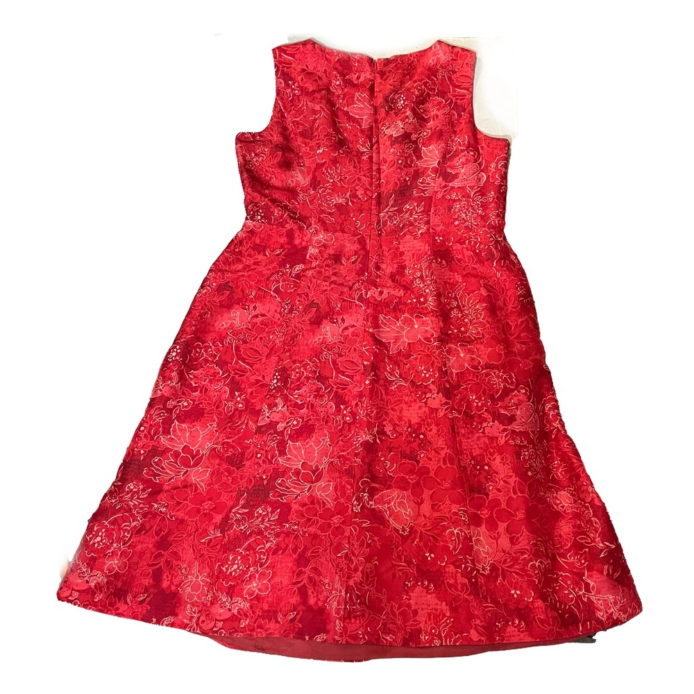 Kate Hill: Red Floral Midi Dress
